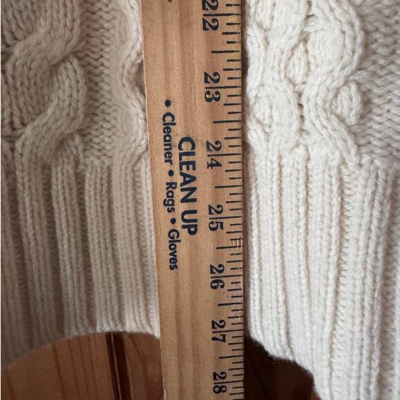 j.Jill wool blend Cream classic fisherman oversized Scandi core Coastal vibe - Picture 5 of 5